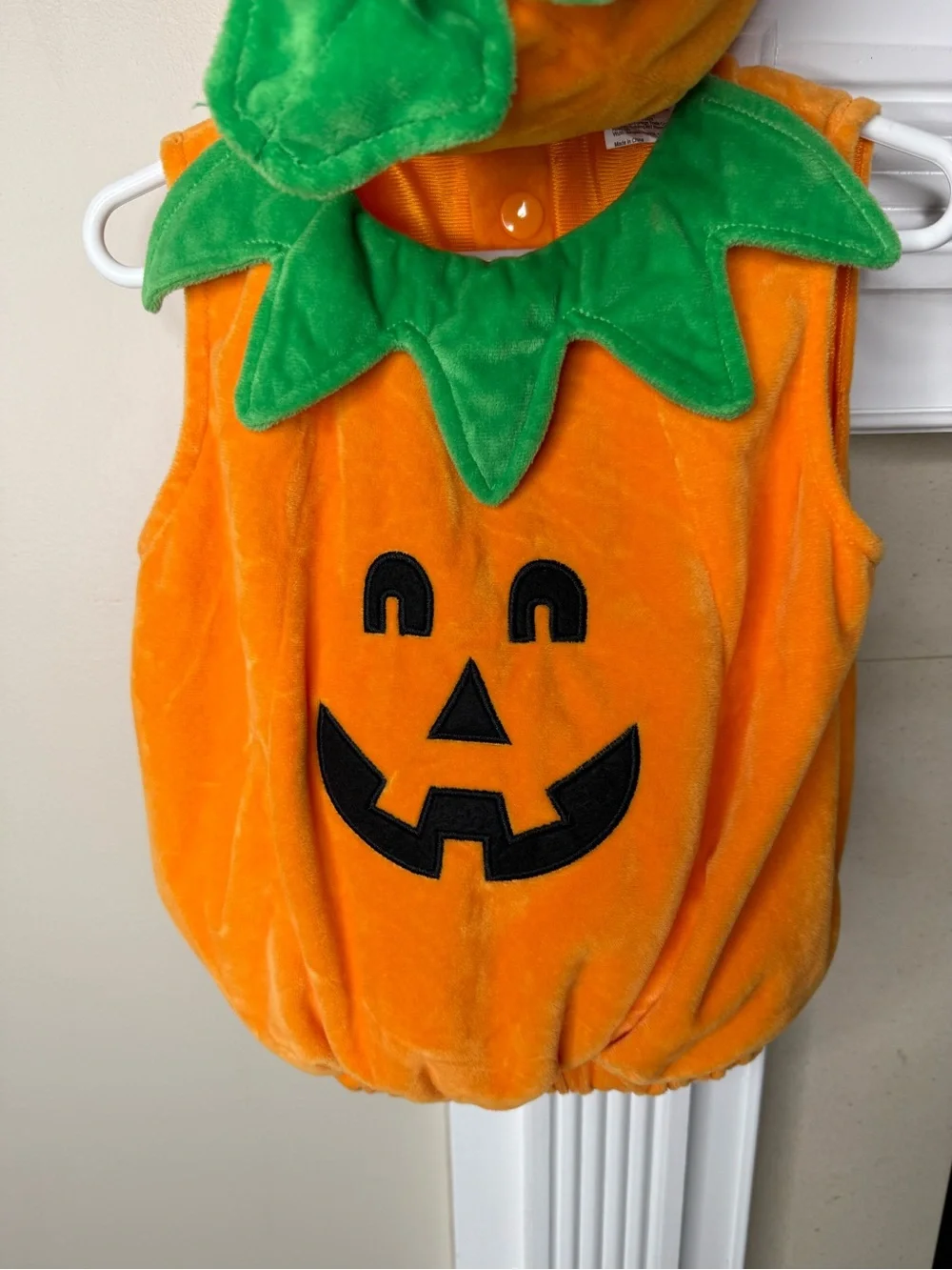 Baby Pumpkin Costume with hat Orange Jack-O'-Lantern Outfit 0-6 months